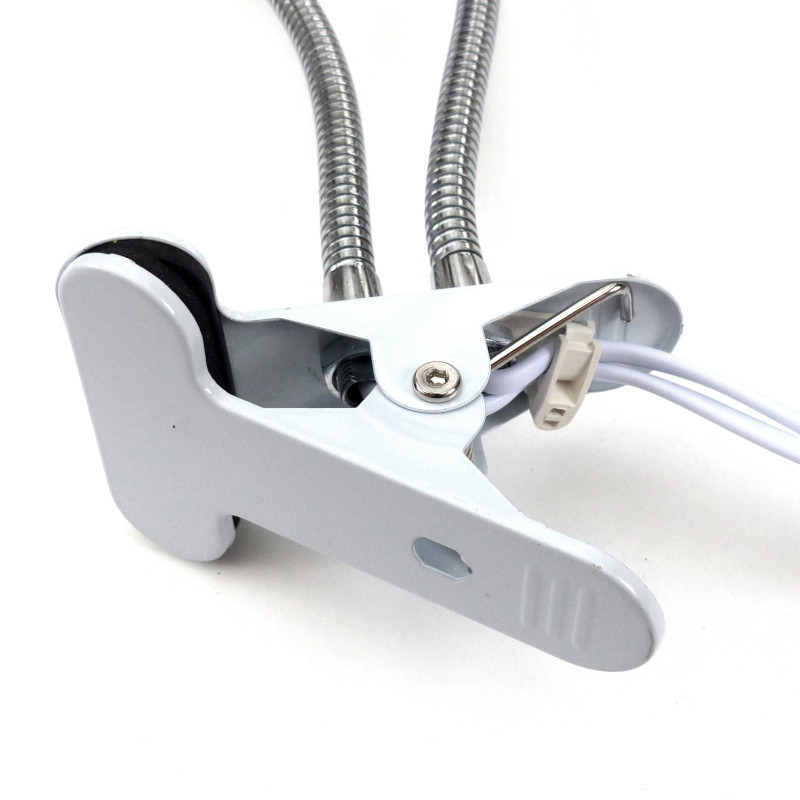 Flexible clip double lamp holder