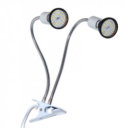 Flexible clip lamp 2x6W white