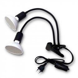 Flexible clip lamp 2x7W black